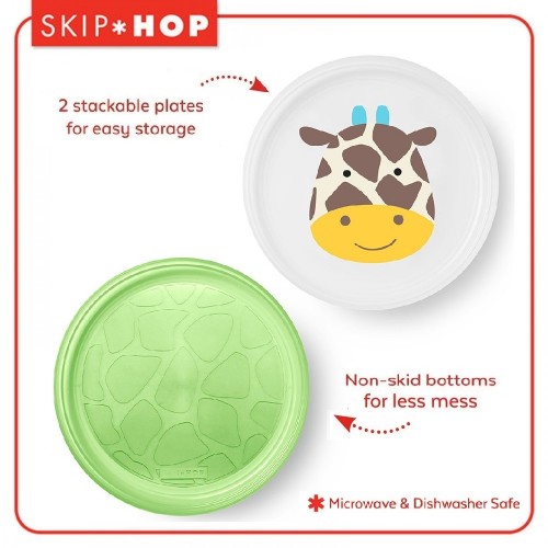 Skip Hop Smart Serve 2 pk Plates Piring Makan - Giraffe